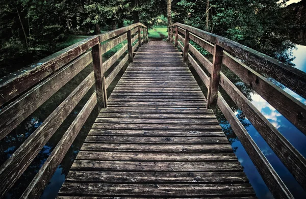 Dřevěný most — Stock fotografie