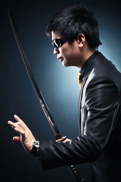 stock image Cool japanese with sword