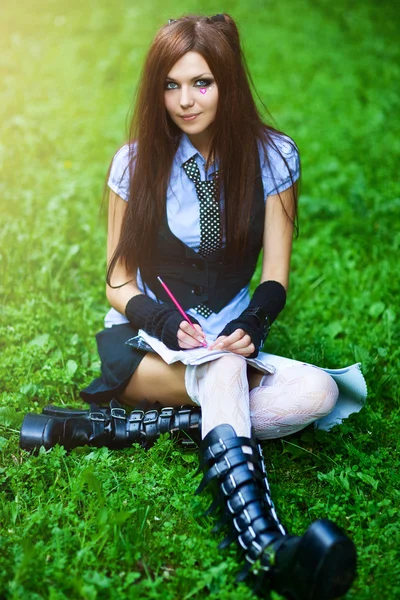 Jonge schoolgirl — Stockfoto