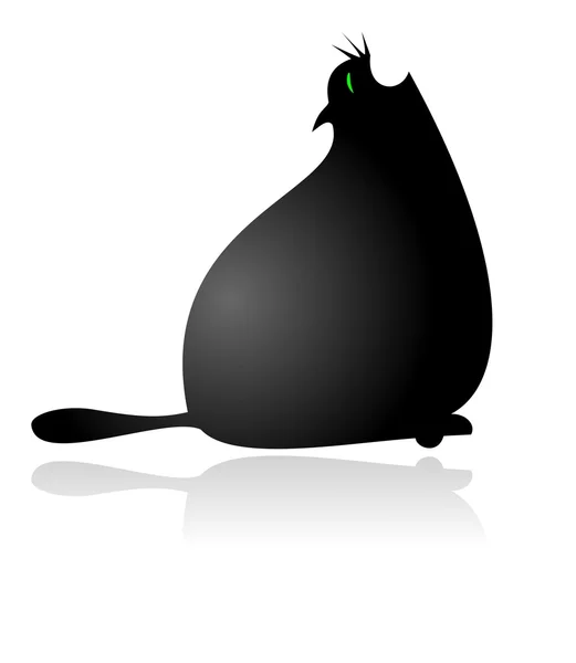 Grote dikke kat gapend — Stockvector