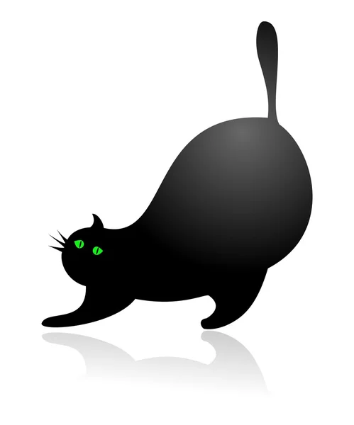 Grande grasa gato estiramiento — Archivo Imágenes Vectoriales