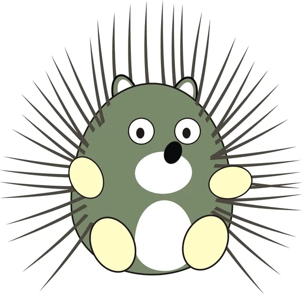Cartoon hedgehog. Or porcupine :} — Stock vektor