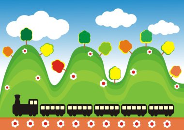 Yeşil tepelere tren