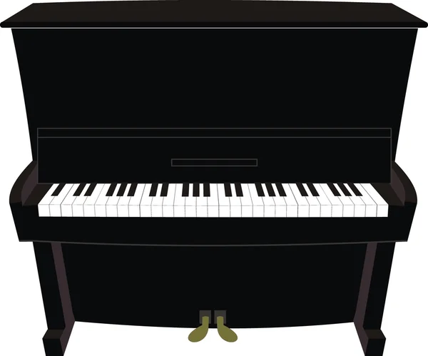Cartoon black piano — Stock Vector