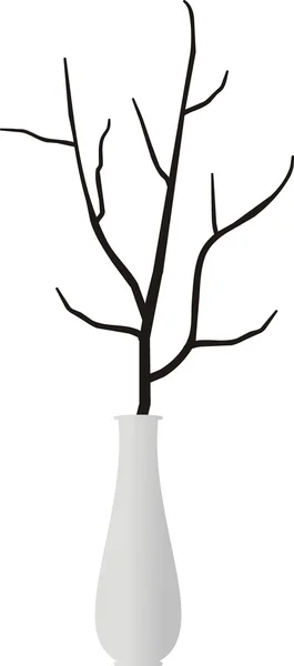 Branch in vase — Stock Vector