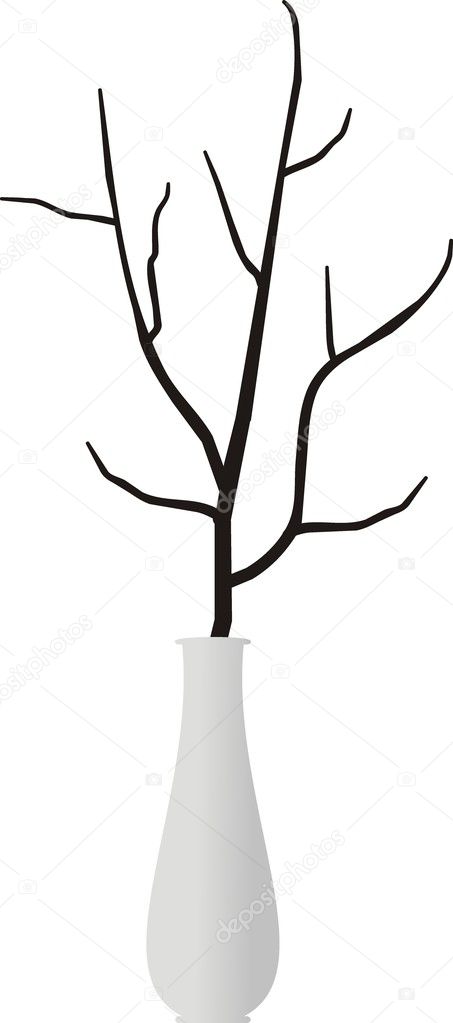 Branch in vase
