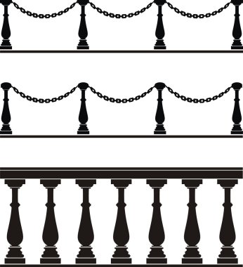 Architectural element - a balustrade, fe clipart