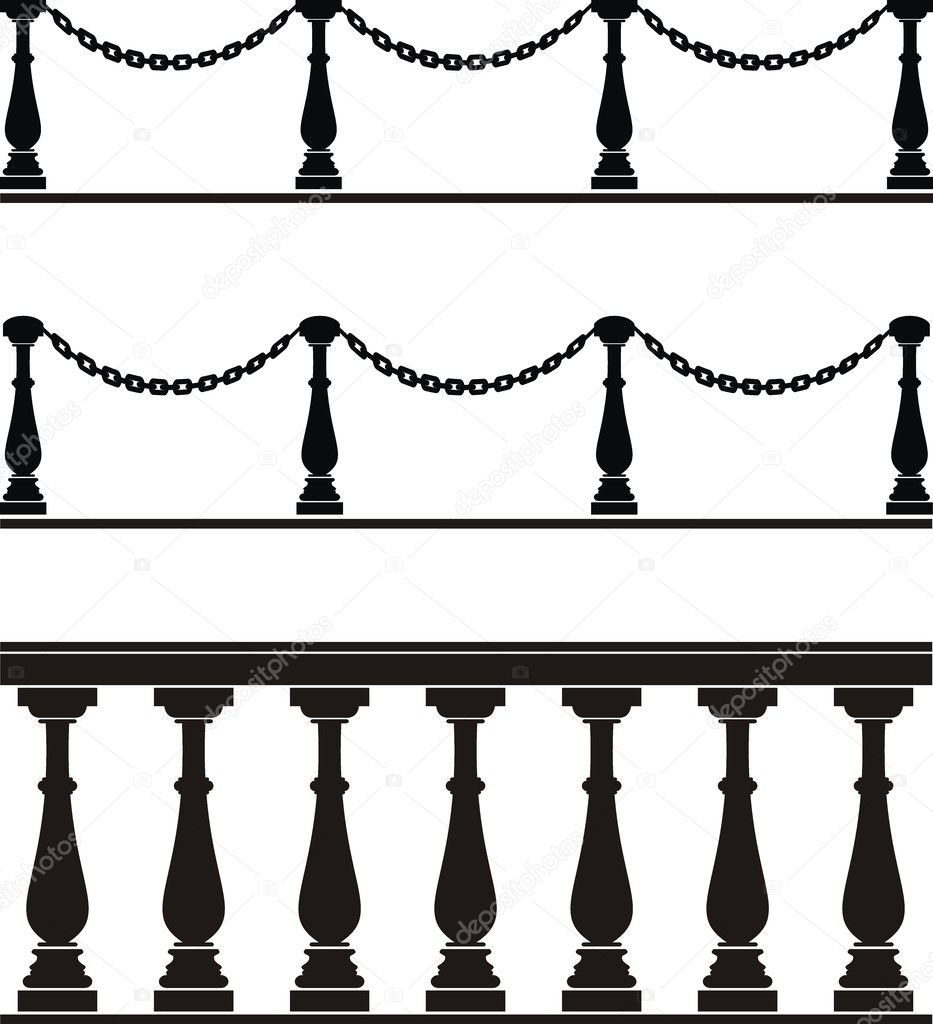 Architectural element - a balustrade, fe