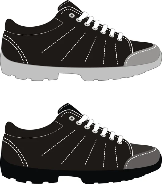 Calçado de esportes - botas de trekking — Vetor de Stock
