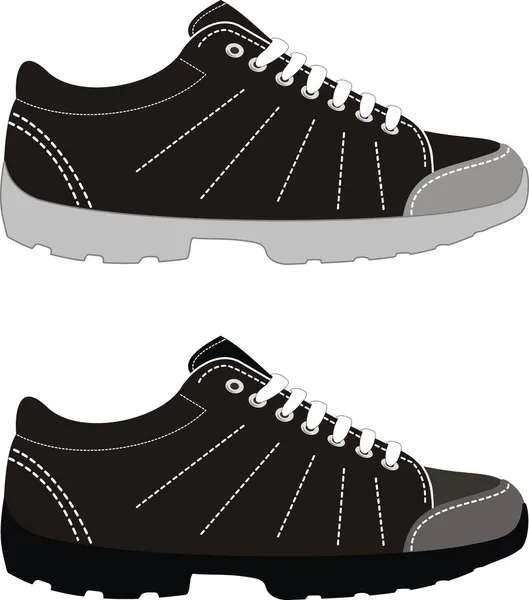 Olahraga alas kaki - trekking boots - Stok Vektor