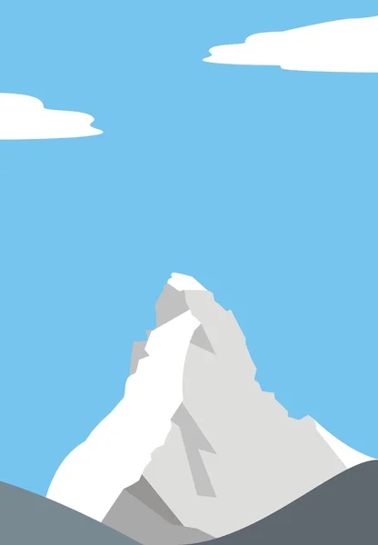 在阿尔卑斯山马特洪峰 — 图库矢量图片