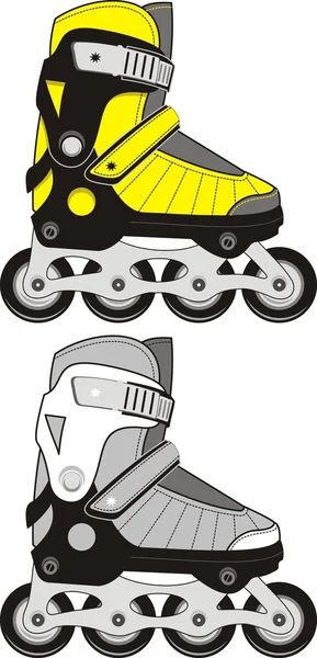 Extreme Sports Roller Skates - ilustrasi terisolasi . - Stok Vektor