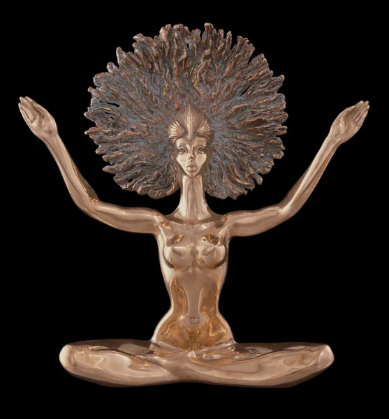 Maiden of Sun. Bronze 20x8x25 cm. — Stock Photo, Image