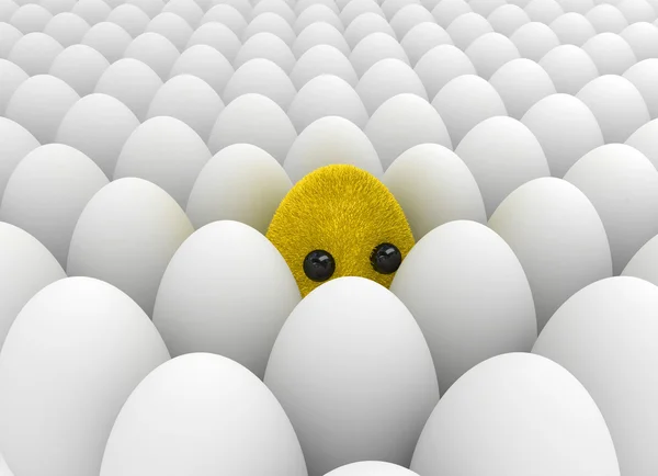 Egg over white background — Stock Photo, Image