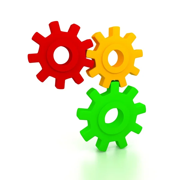 Gears over white background — Stock Photo, Image