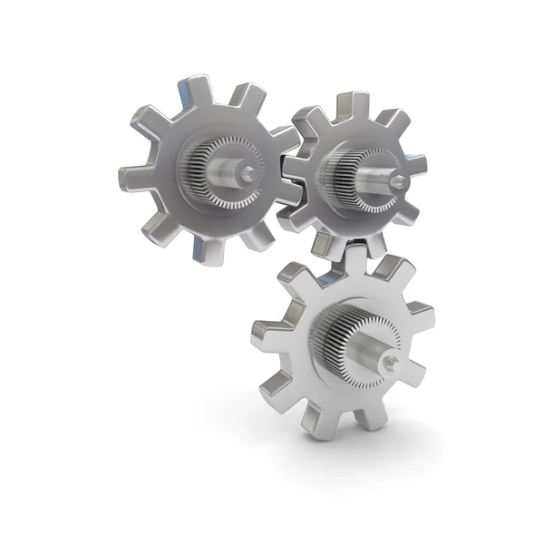 Gears over white background — Stock Photo, Image