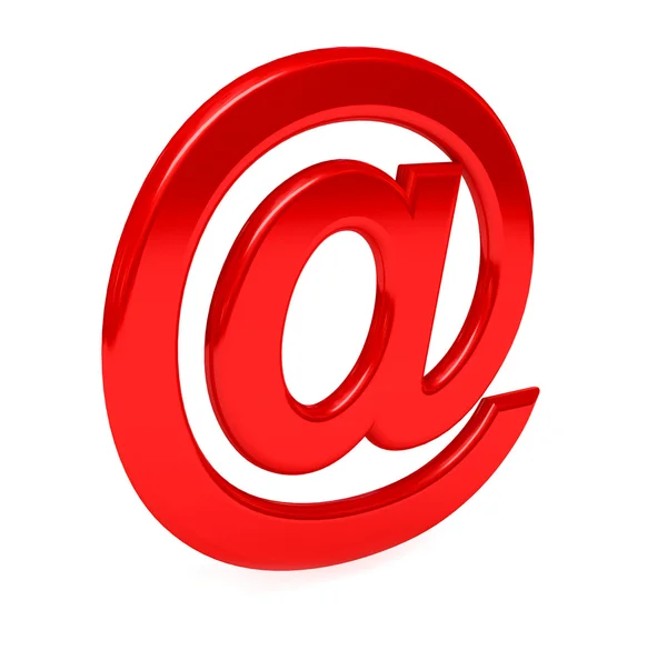 Assinatura de e-mail sobre branco — Fotografia de Stock