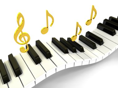 Piano over background clipart