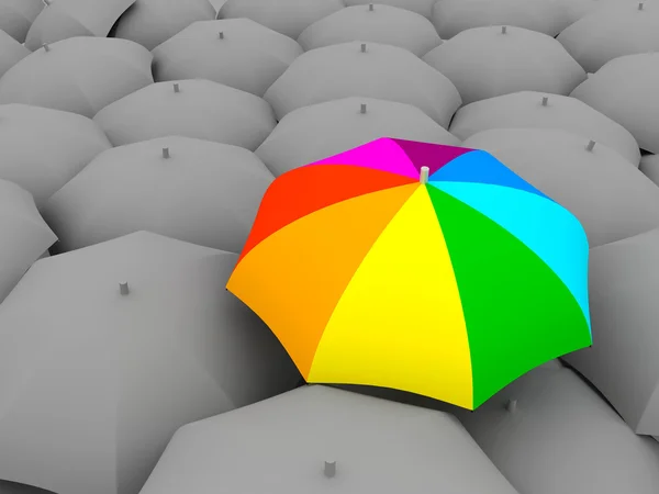 색 우산 — 스톡 사진