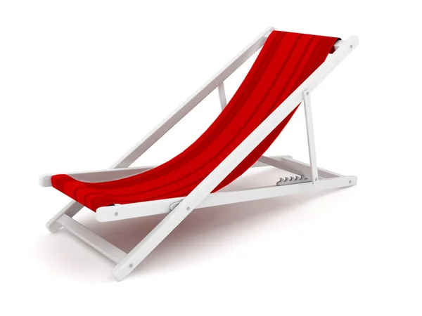 Chaise lounge over white — Stock Photo, Image
