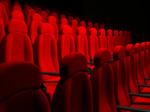 Movie theater säten — Stockfoto