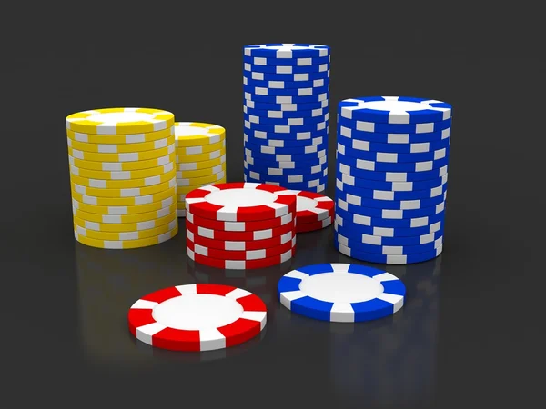 Casino chips de ruleta — Foto de Stock