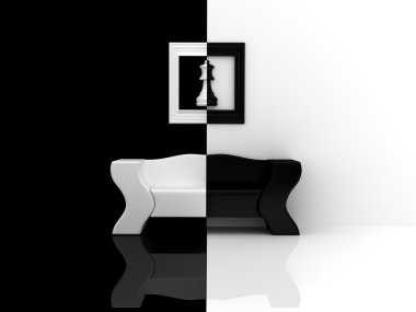 Black-white sofa