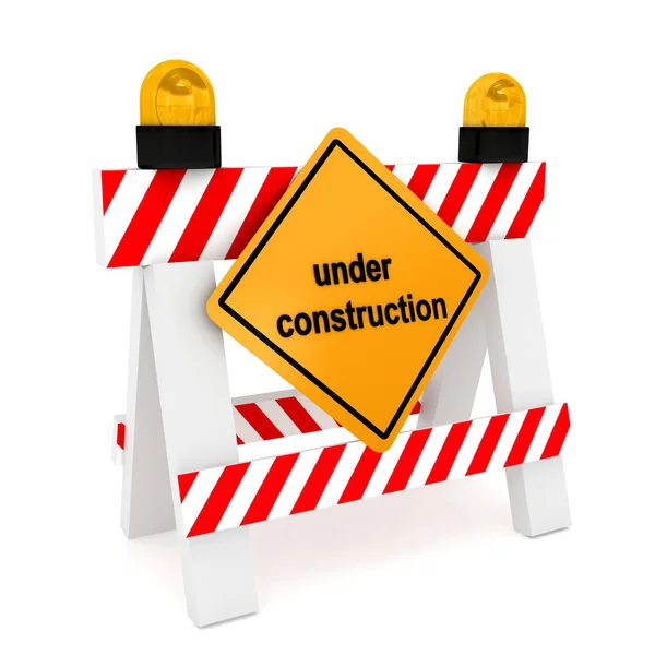 "Under construction" concept over white — Stock Photo, Image