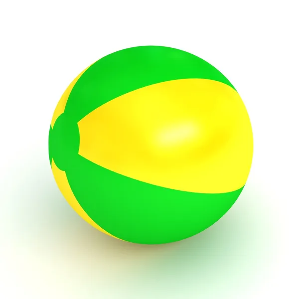 Bola inflável sobre branco — Fotografia de Stock