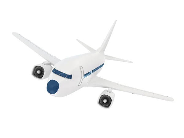 stock image Airplane over white background
