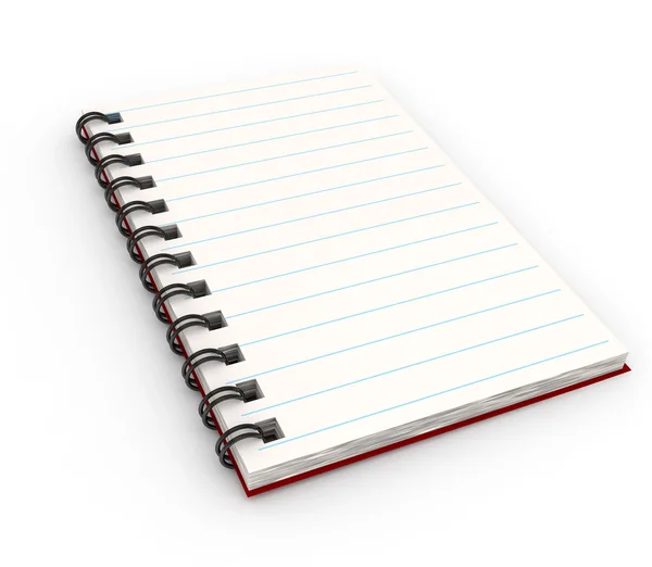 白い背景の上のノート — ストック写真