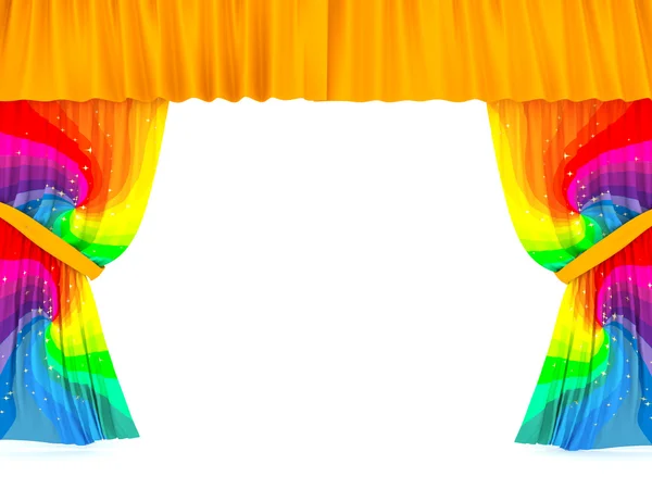 Curtains over white — Stock Photo, Image