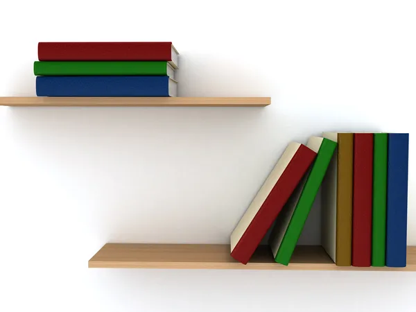 Stapel von Büchern auf weißem Hintergrund — Stockfoto
