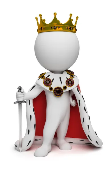 3D malé - král — Stock fotografie