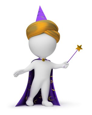 3d small - magician clipart