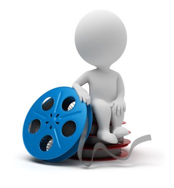 3d small - film reel clipart