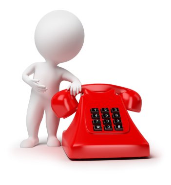 3d small - telephone clipart