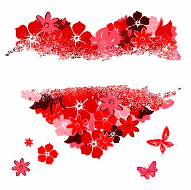 The torn heart from florals clipart