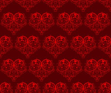 Sseamless pattern with hearts clipart