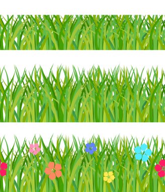 Collection seamless a green grass clipart