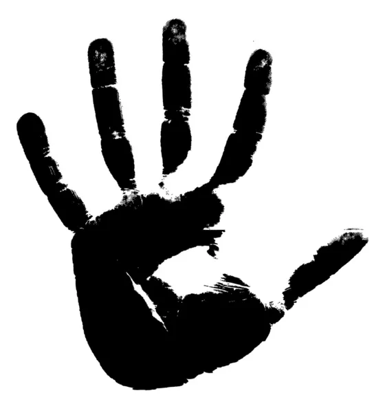 Impresión negra de una mano — Archivo Imágenes Vectoriales