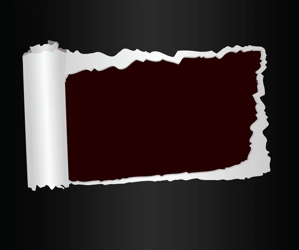 Сломанный лист бумаги — стоковый вектор