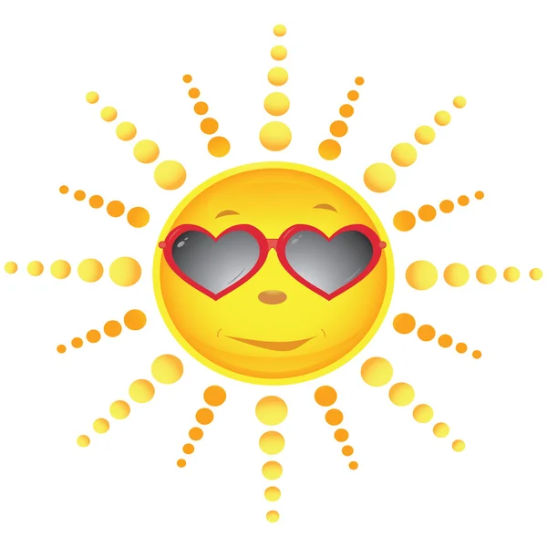 Sole negli occhiali da sole — Vettoriale Stock