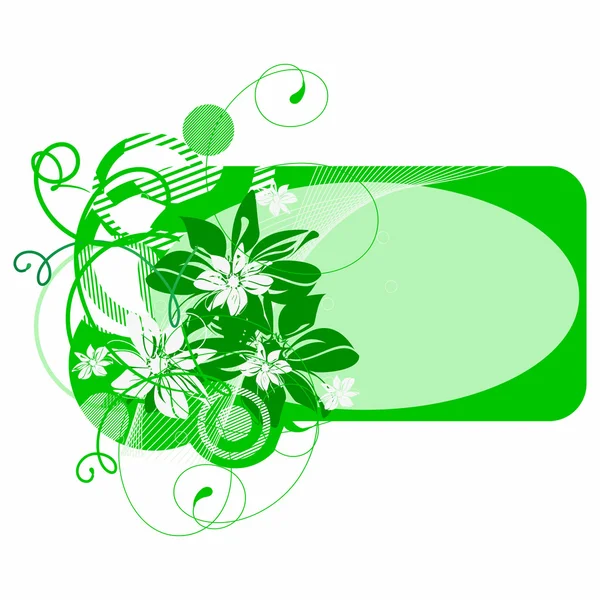 Zöld zászló virágok — Stock Vector