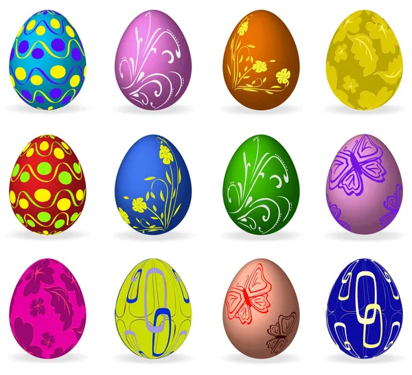 Пасхальне яйце з квітковими елементами Векторна Графіка