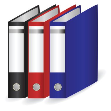 Collection of folders for papers clipart