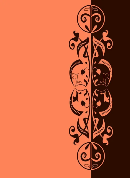 美しいオレンジ色のフレームワーク — ストックベクタ