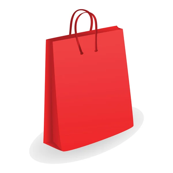 Rød indkøbspose – Stock-vektor