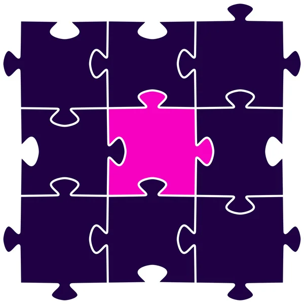 Multi-coloured puzzles — Stock Vector