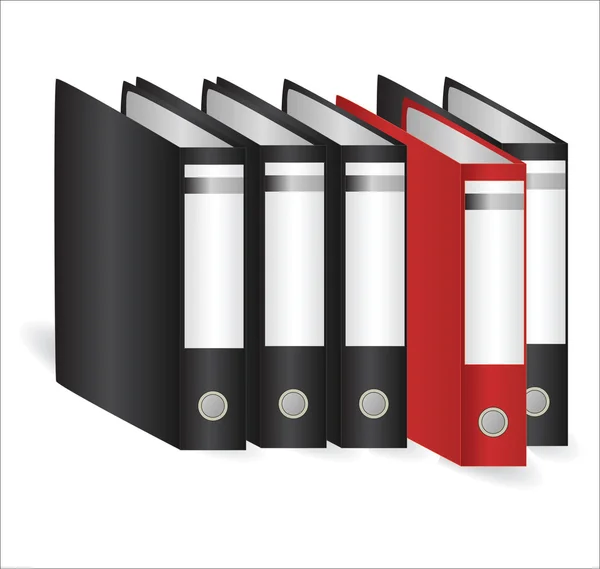 Zbiór folderów dla dokumentów — Wektor stockowy